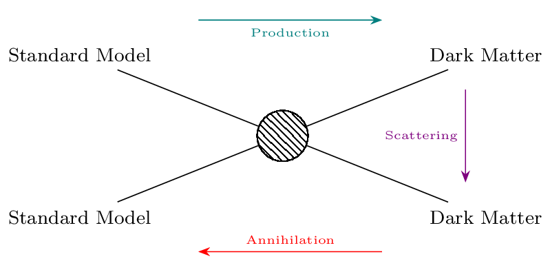 Interaction of dark matter with Standard Model particles